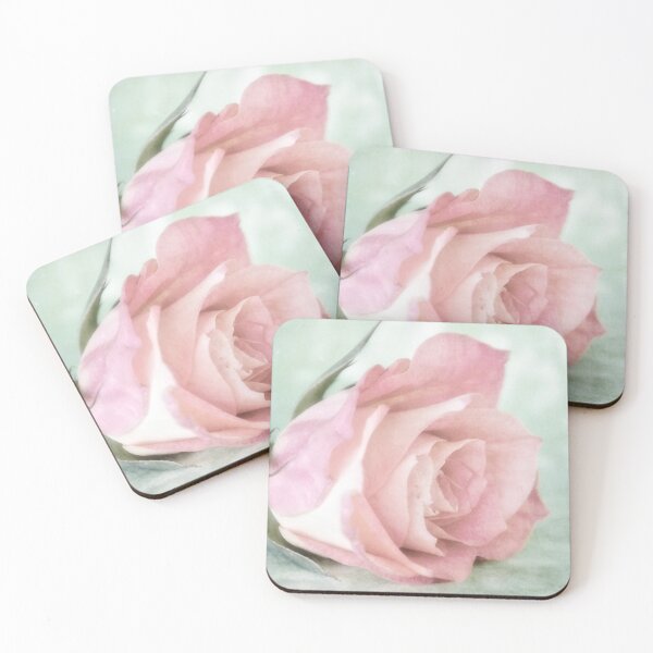 Item preview, Pink Rose Mint Green Background Pastel Flower Floral designed and sold by JimNEmDesigns.