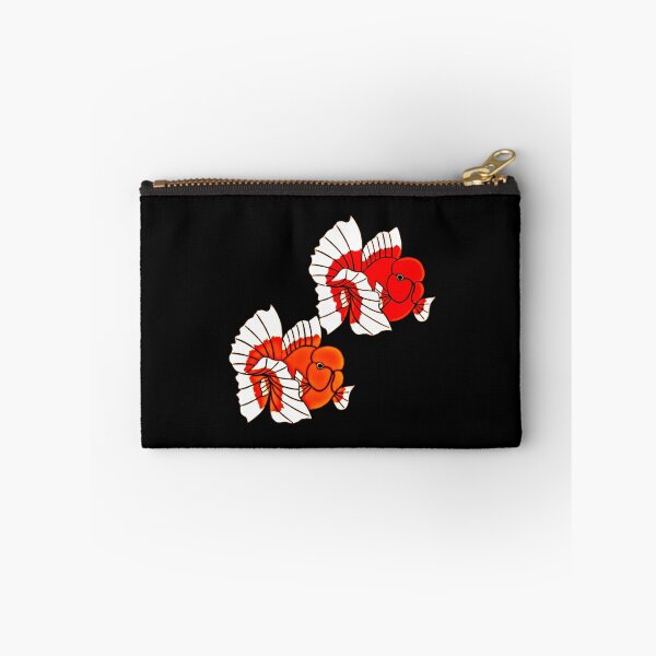 Artikelvorschau, Fantastisches Oranda Goldfish-Paar-Logo im schwarzen Hintergrund entworfen und verkauft von Nosnah.
