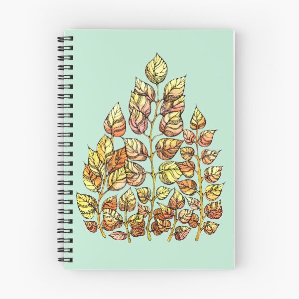 Item preview, Hand drawn watercolor  golden leaves designed and sold by MandalaFlowerArt.