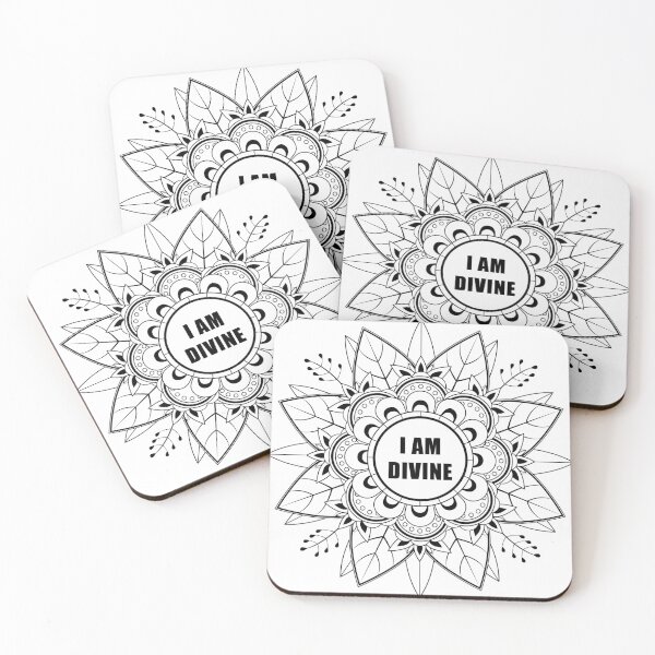 Item preview, I Am Divine Mindfulness Mandala designed and sold by Natural Healer.