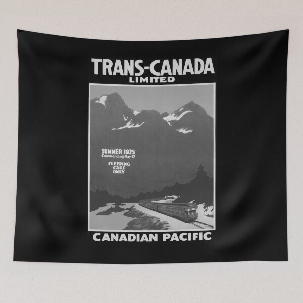 Item preview, Trans Canada Limited Noire vintage travel poster designed and sold by stickart-marek.