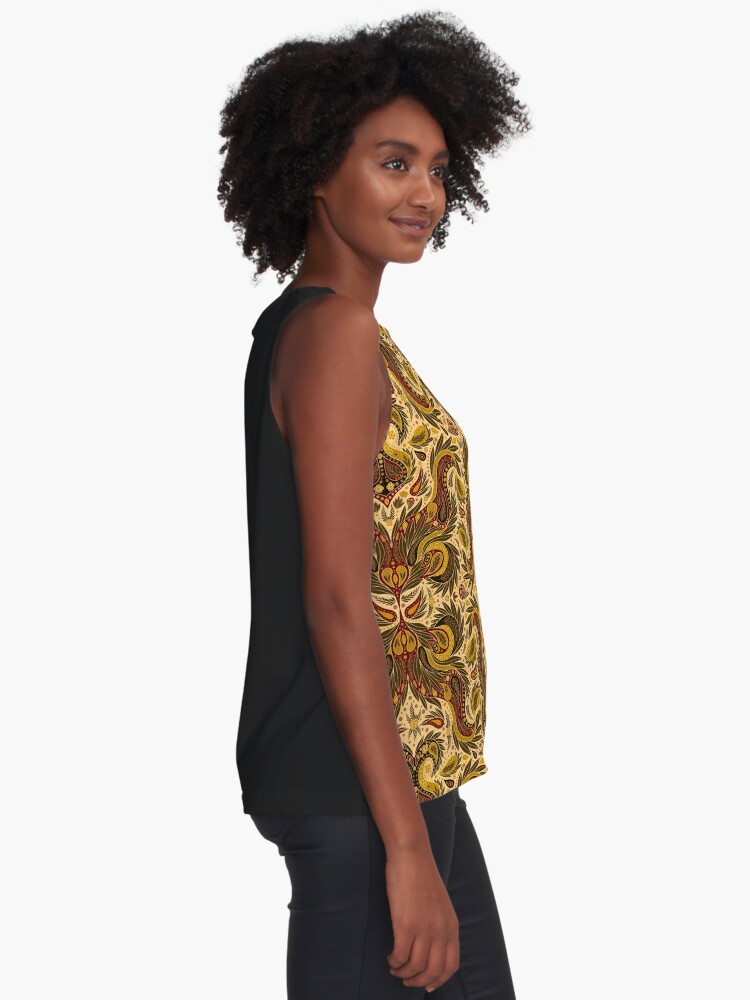 Paisley Print Sleeveless Top