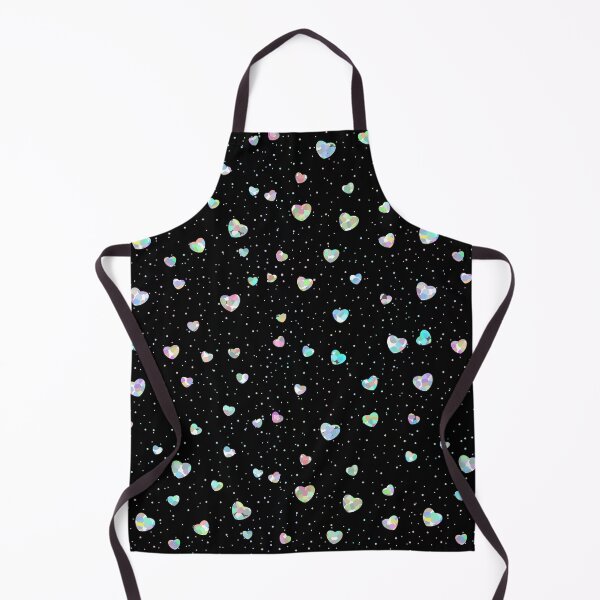 Item preview, Rainbow Holographic Iridescent Hearts Confetti Glitter Pattern (Black) designed and sold by CTADesigns.