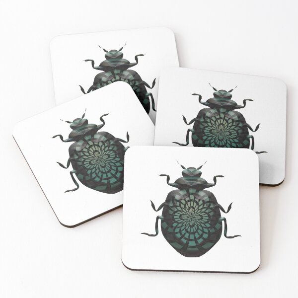 Item preview, Green Geometric Beetle designed and sold by Heidi Baldwin.