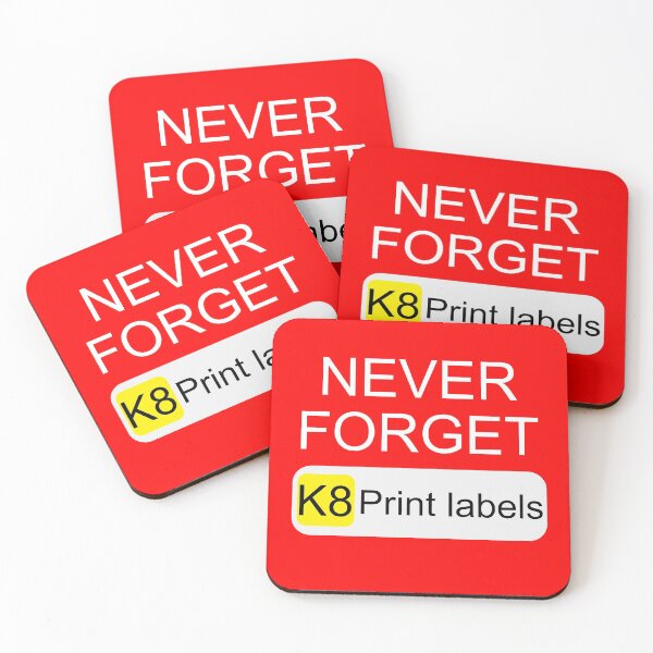 Item preview, Never Forget K8 Print Labels Button Front End designed and sold by wrestletoys.