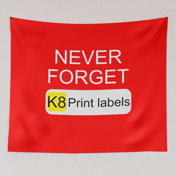 Item preview, Never Forget K8 Print Labels Button Front End designed and sold by wrestletoys.