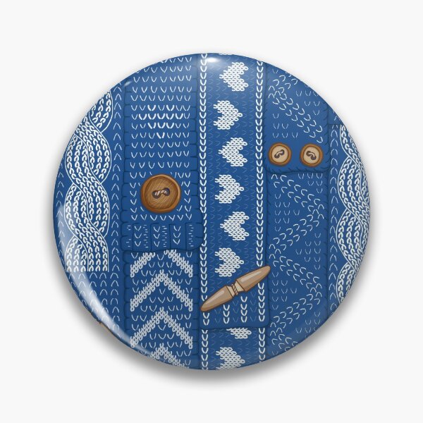 Item preview, Scarves Knitted Buttoned - Blue designed and sold by miavaldez.