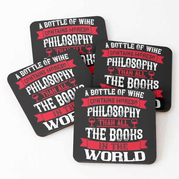 Item preview, A Bottle Of Wine Contains More So Philosophy Than All The Books In The World  designed and sold by GoodVibeDesign.