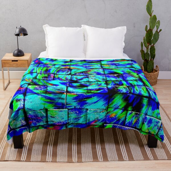 Item preview, Blue Bricks With A Twist. Abstract Digital Painting. WallsOfFame designed and sold by WallsOfFameAust.