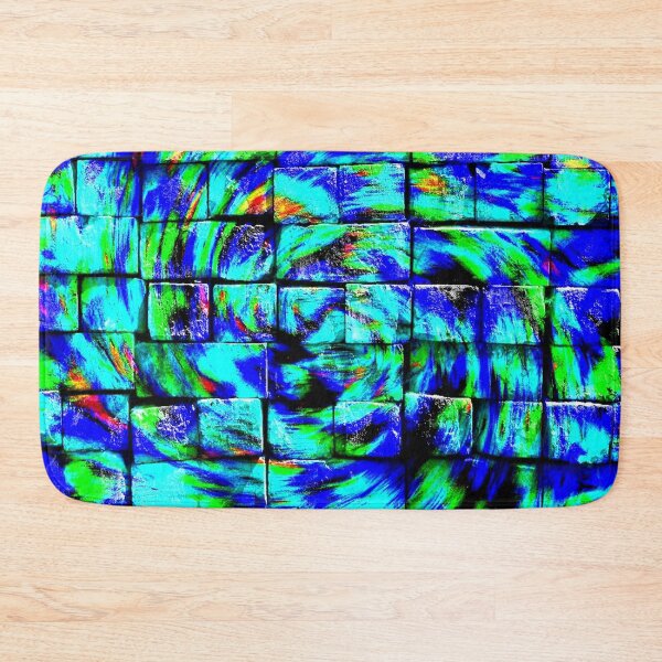 Item preview, Blue Bricks With A Twist. Abstract Digital Painting. WallsOfFame designed and sold by WallsOfFameAust.