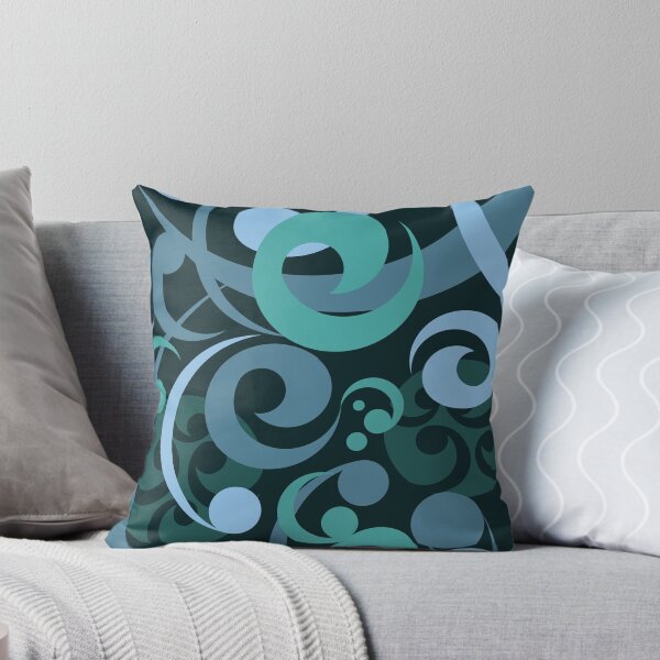 Item preview, Koru-Wellen auf schwarzem Hintergrund designed and sold by Kiwidom.