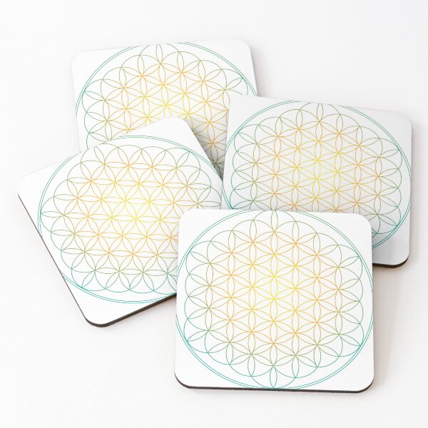 Item preview, Flower of Life Geometric Circles Grid (Yellow) designed and sold by Natural Healer.