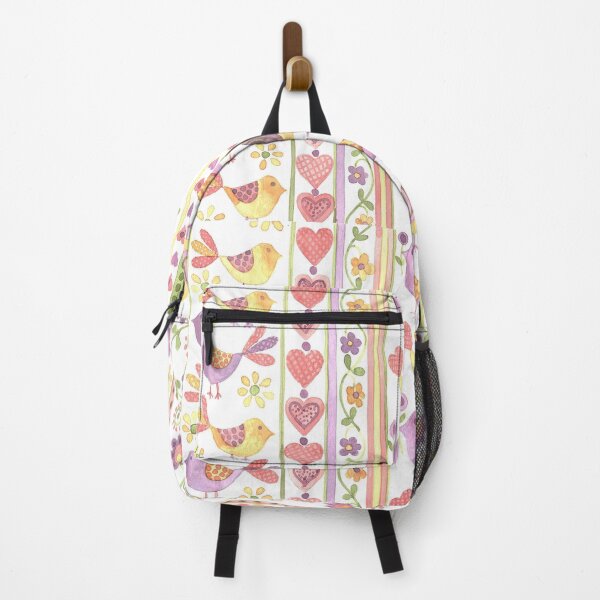 Item preview, Pastel Folk Bird Stripe designed and sold by Tiffany Budd.