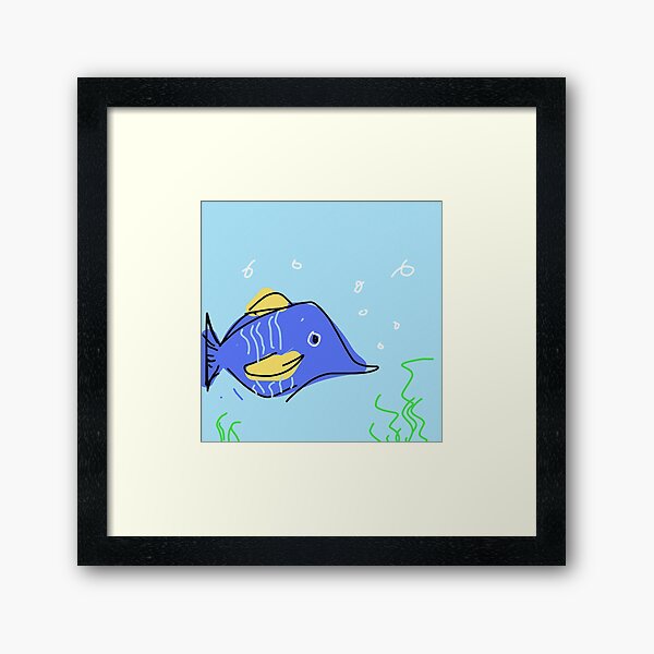 Blue Fish Framed Art Print