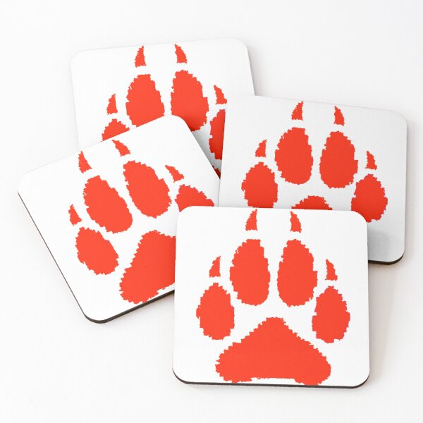 Item preview, red tessellated paw  designed and sold by Kanandume.
