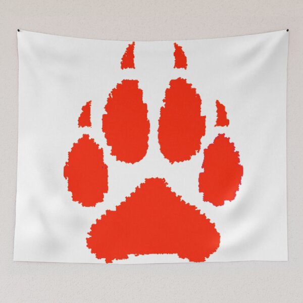 Item preview, red tessellated paw  designed and sold by Kanandume.