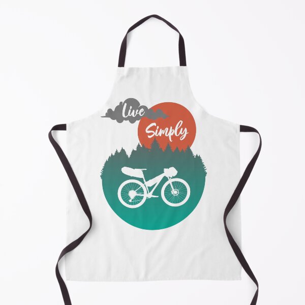 Item preview, Live Simply - Adventure Mountain Bike Artwork - Bikepacking designed and sold by anothercyclist.