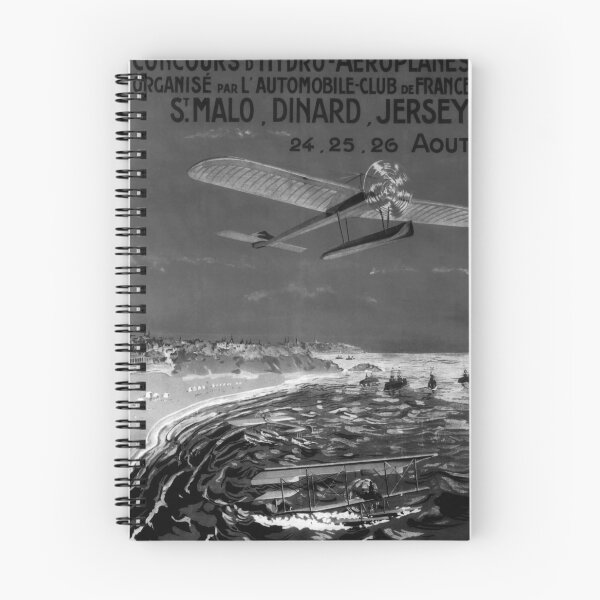 Item preview, Hydro Aeroplanes Noire vintage travel poster designed and sold by stickart-marek.