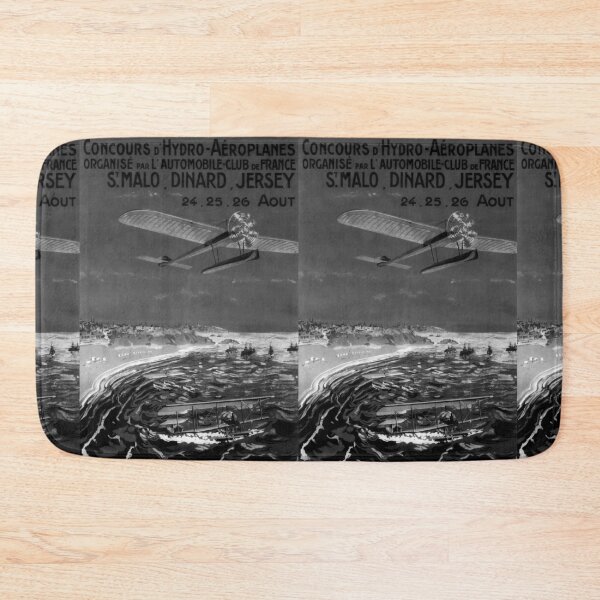 Item preview, Hydro Aeroplanes Noire vintage travel poster designed and sold by stickart-marek.