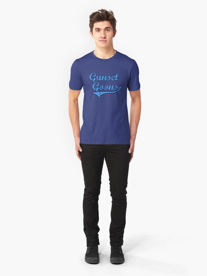 Alternate view of Gunset Goons - Light Blue Slim Fit T-Shirt