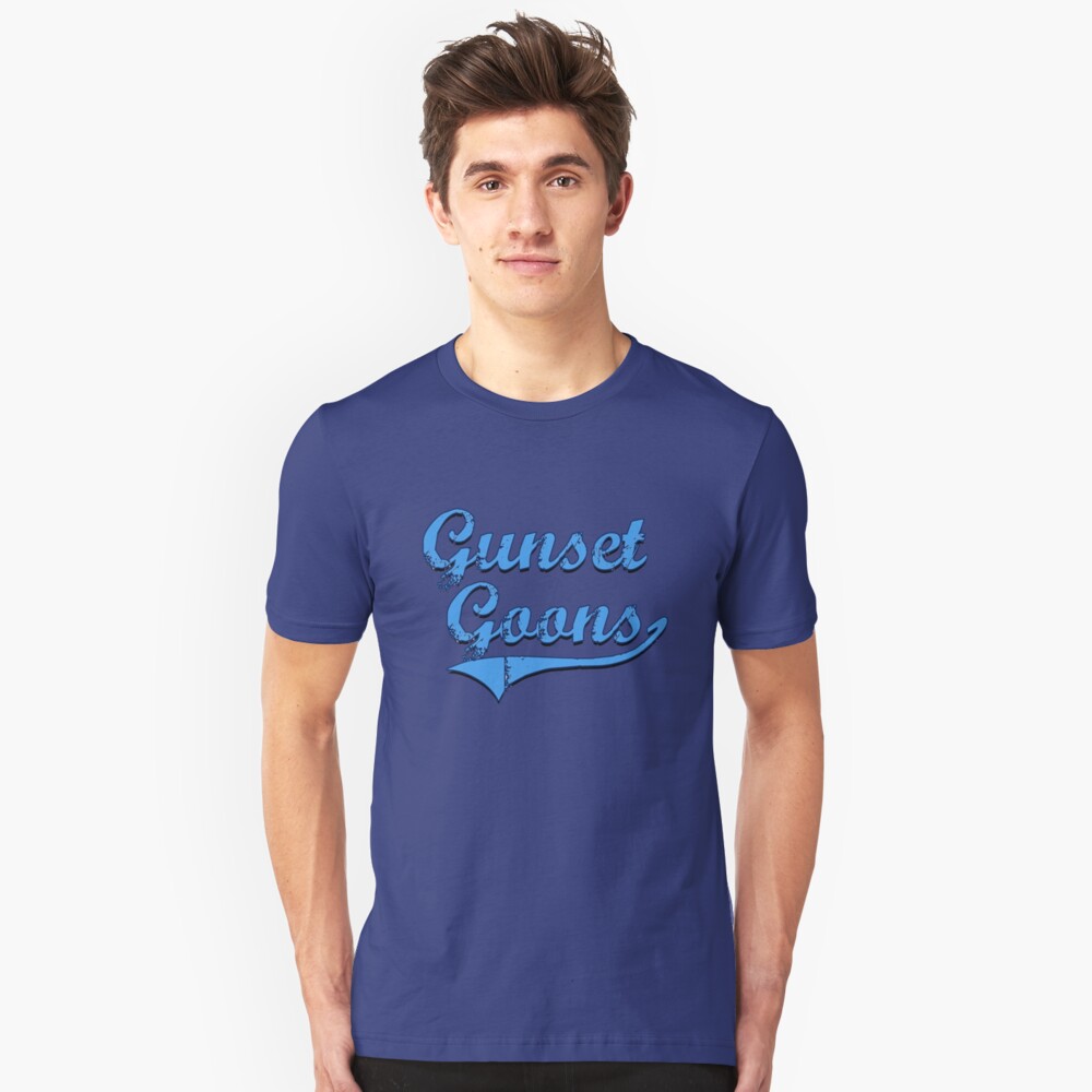 Gunset Goons - Light Blue Slim Fit T-Shirt