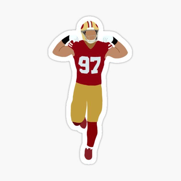 Nick Bosa Jersey Sticker for Sale by aenewby