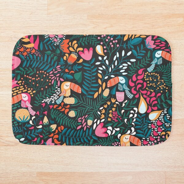 Item preview, Toucans and Flowers Tropical Pattern designed and sold by space-kitten.