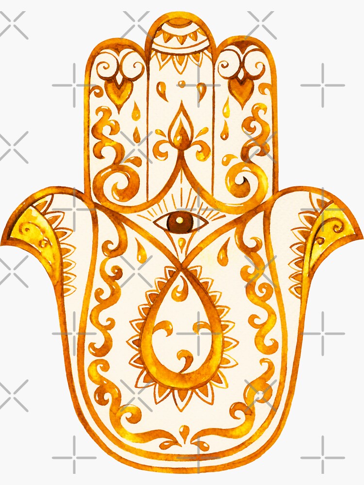 "Hamsa, Evil Eye Protection Symbol " Sticker for Sale by MilanLA