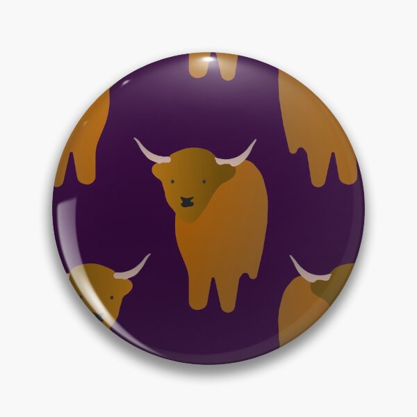 Item preview, Adorable Highland Cattle Pattern (on purple) designed and sold by Davey's Designs.