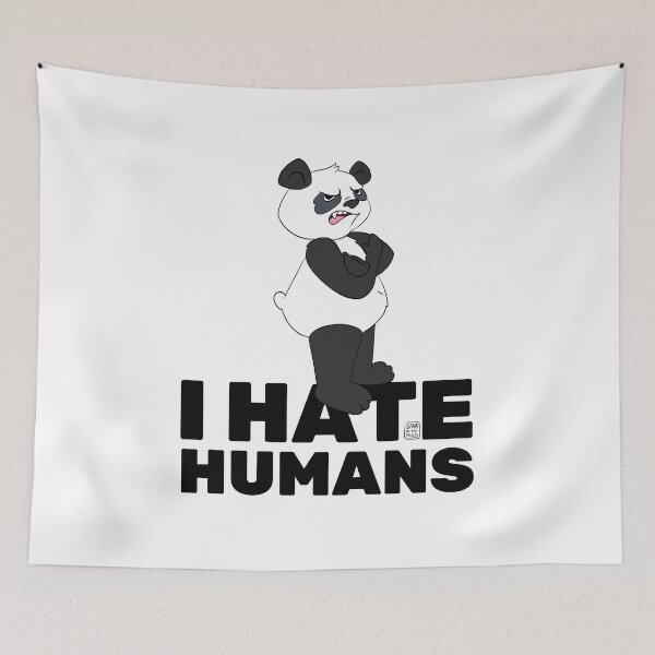 Item preview, I Hate Humans - Funny Panda designed and sold by BandOfThePand.