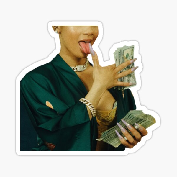Saweetie Female Rapper Money Sticker