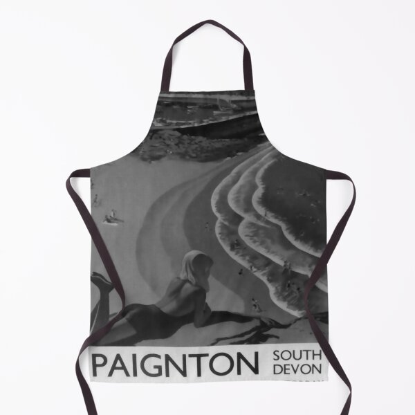 Item preview, Paignton South Devon Noire vintage travel poster designed and sold by stickart-marek.