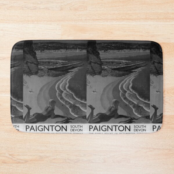 Item preview, Paignton South Devon Noire vintage travel poster designed and sold by stickart-marek.