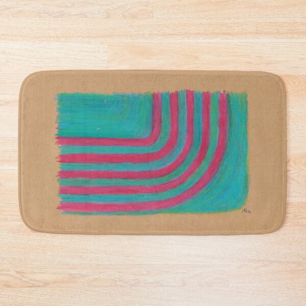Item preview, Old rose strips on sea green designed and sold by lion-house.