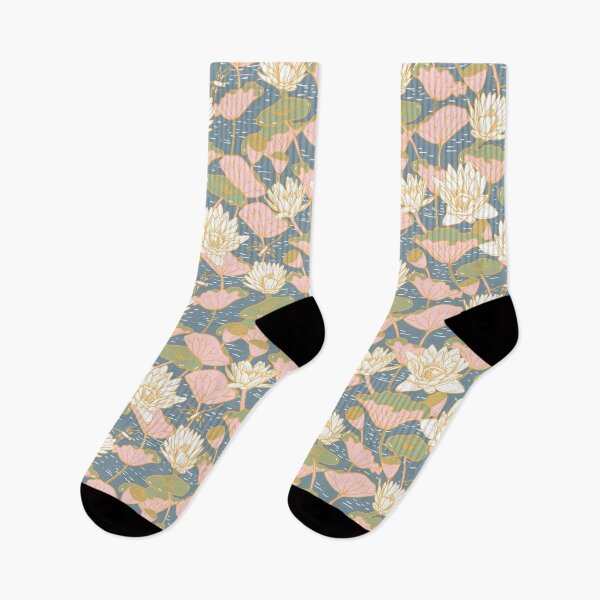 Item preview, Yoga Lotus flower Golden blue pattern design designed and sold by Ienso.