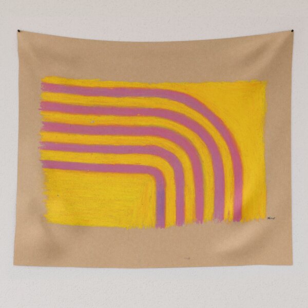 Item preview, Indian red strips on yellow  designed and sold by lion-house.