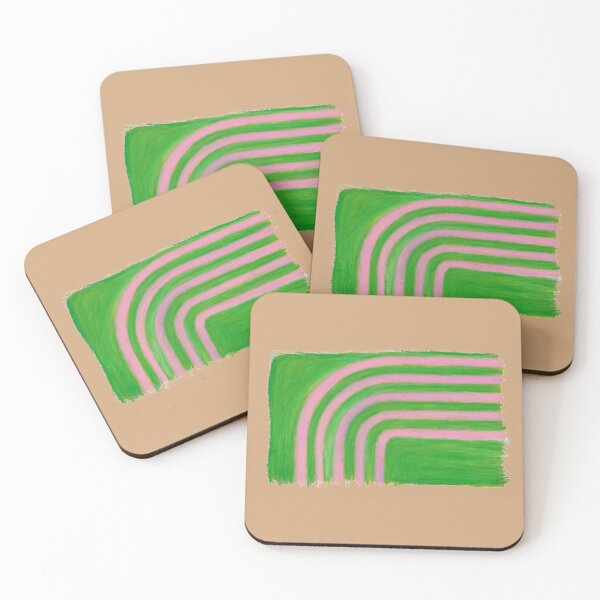 Item preview, Pink strips on Green designed and sold by lion-house.