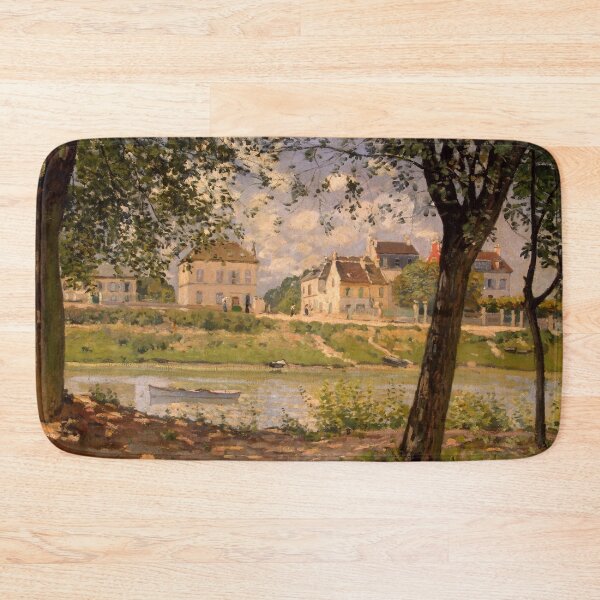Item preview, The town of Villeneuve-la-Garenne, Village on the banks of the Seine, by Alfred Sisley designed and sold by Irina Polyanskaya.