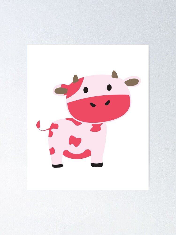 Thumbnail 1 of 3, Poster, Cute Strawberry Cow designed and sold by 4thcode.