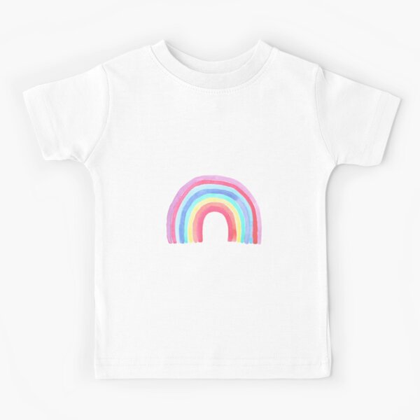 Rainbow Watercolor Kids T Shirts Redbubble - fall in to rainbow hola roblox