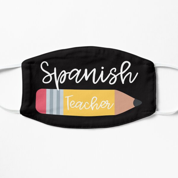 Spanish Teacher Pencil Face Mask Mask
