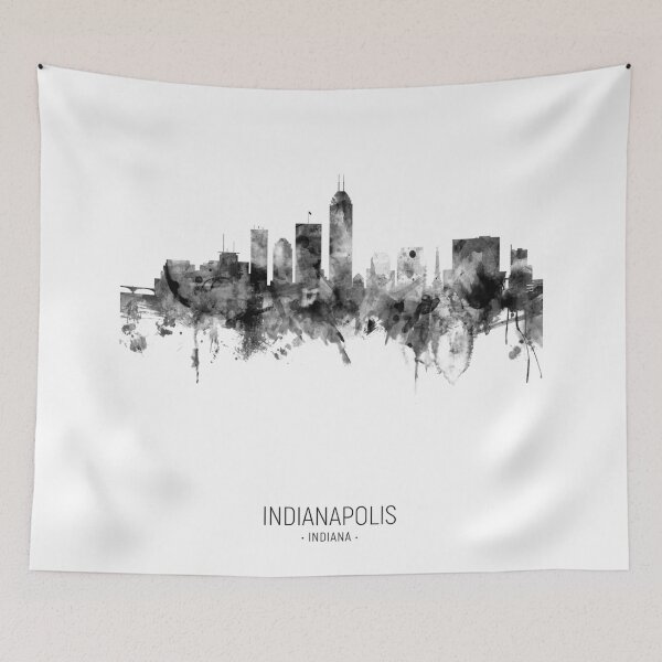 Aperçu de l'œuvre Indianapolis Indiana Skyline créée et vendue par ArtPrints.