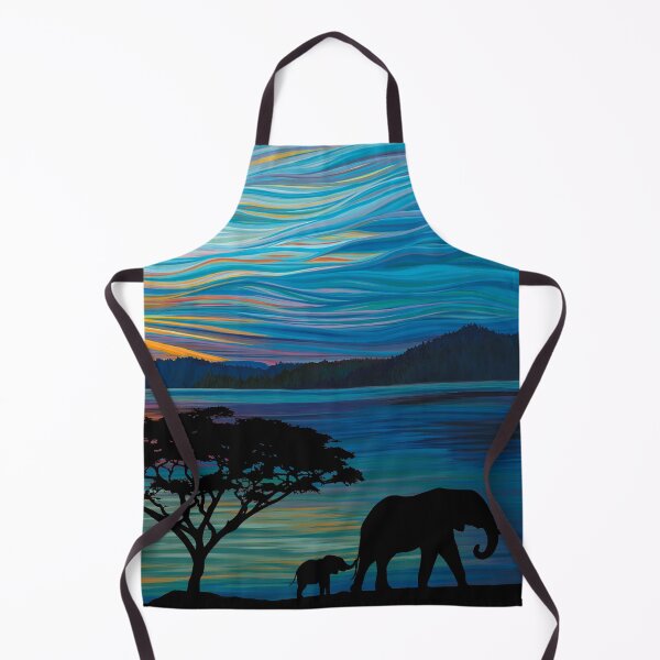 Item preview, Extinction Rebellion Sunset Over Lake Savannah Safari Wild Animals Giraffe Elephants  designed and sold by DavidLeeDesigns.