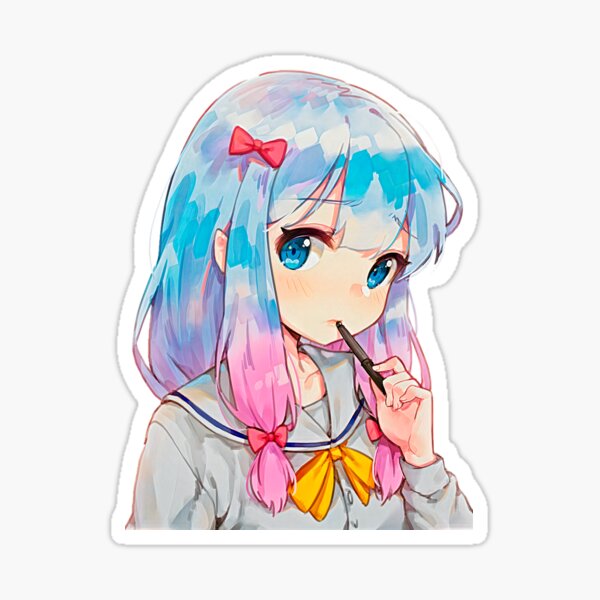 female anime character stickers  redbubble