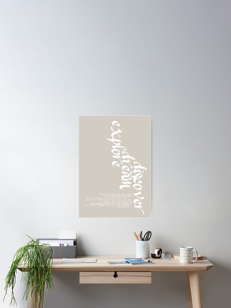 Explore Dream Discover Poster Von Typeplace Redbubble