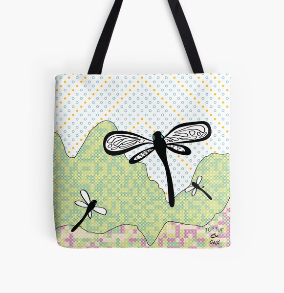 Dragonflies All Over Print Tote Bag