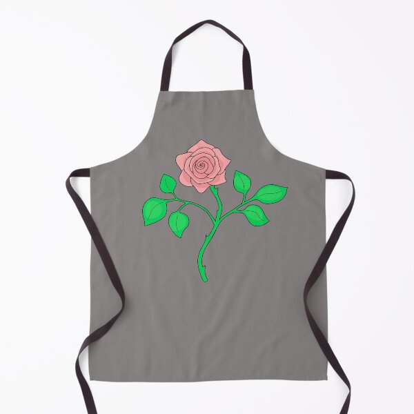 Item preview, Rose with Leaves and Stem - grey background designed and sold by nutmegfairy.