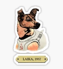 Laika: First animal in space orbit Sticker