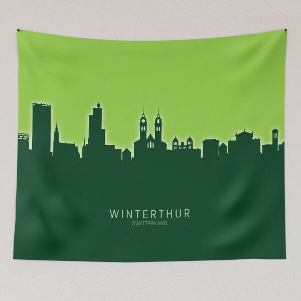 Item preview, Winterthur Switzerland Skyline designed and sold by ArtPrints.