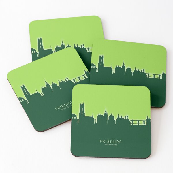 Item preview, Fribourg Switzerland Skyline designed and sold by ArtPrints.